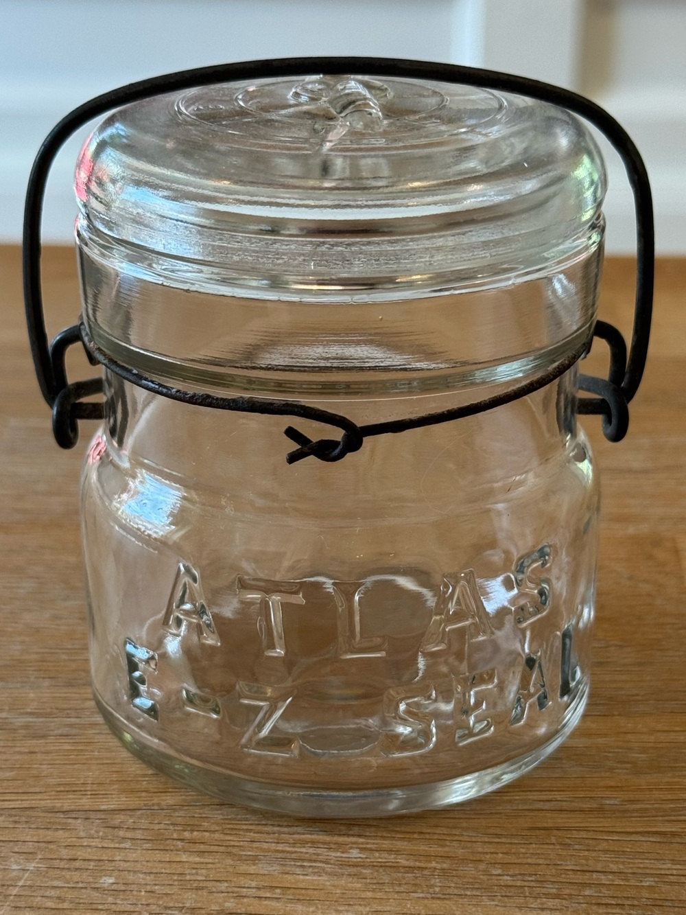 🫙✨ Antique Atlas E-Z Seal Half Pint Canning Jar | Glass Lid & Wire Bail